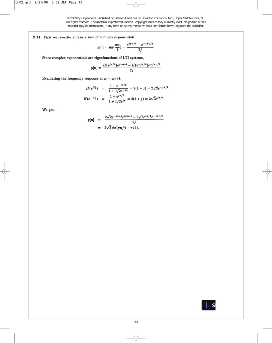 Solution Manual For Discrete-Time Signal Processing, 3rd Edition, page 14