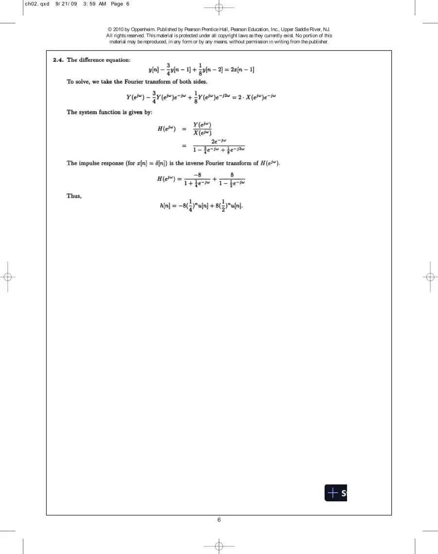 Solution Manual For Discrete-Time Signal Processing, 3rd Edition, page 7