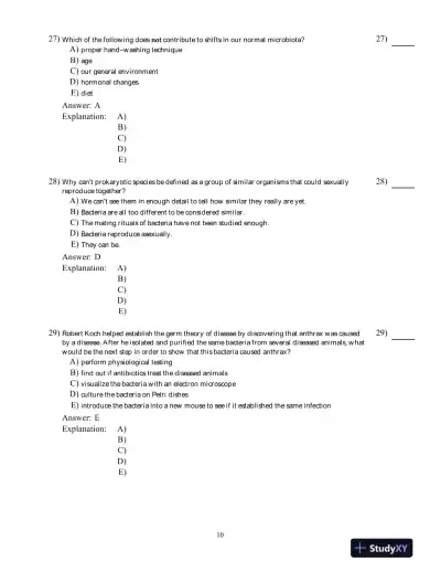 Test Bank For Microbiology: Basic and Clinical Principles 1st Edition Test Bank - Page 11 preview image