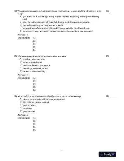 Test Bank For Microbiology: Basic and Clinical Principles 1st Edition Test Bank - Page 6 preview image
