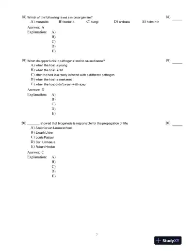 Test Bank For Microbiology: Basic and Clinical Principles 1st Edition Test Bank - Page 8 preview image