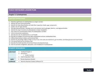 Lecture Notes for Williams' Essentials of Nutrition and Diet Therapy, 12th Edition - Page 16 preview image