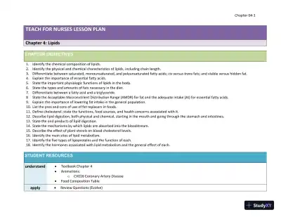 Lecture Notes for Williams' Essentials of Nutrition and Diet Therapy, 12th Edition - Page 24 preview image