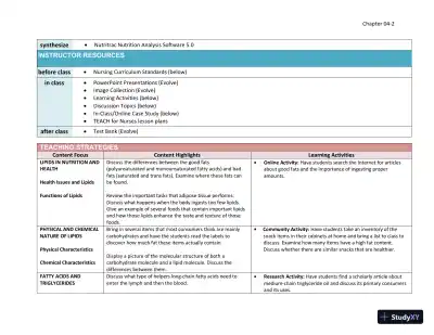 Lecture Notes for Williams' Essentials of Nutrition and Diet Therapy, 12th Edition - Page 25 preview image