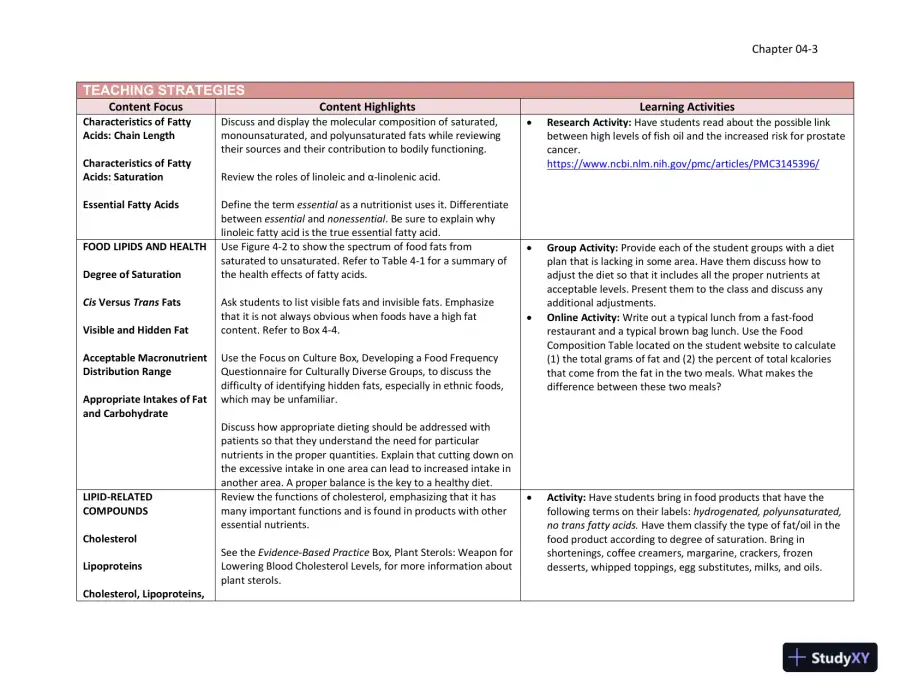 Lecture Notes for Williams' Essentials of Nutrition and Diet Therapy, 12th Edition, page 26