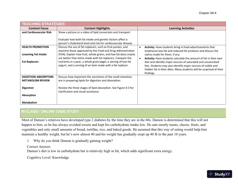 Lecture Notes for Williams' Essentials of Nutrition and Diet Therapy, 12th Edition, page 27