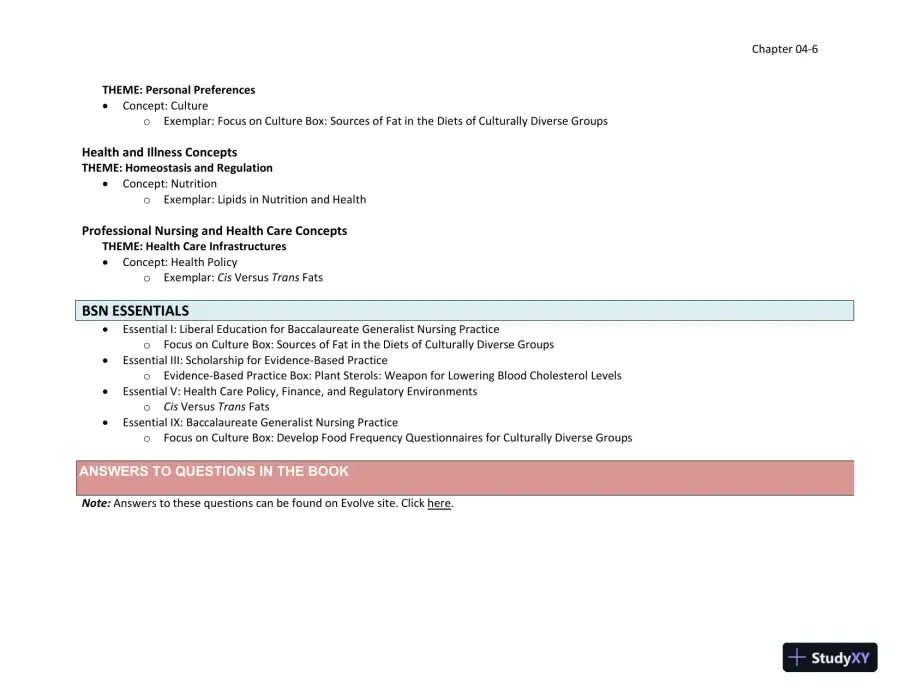 Lecture Notes for Williams' Essentials of Nutrition and Diet Therapy, 12th Edition, page 29
