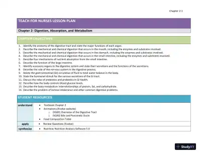 Lecture Notes for Williams' Essentials of Nutrition and Diet Therapy, 12th Edition - Page 9 preview image