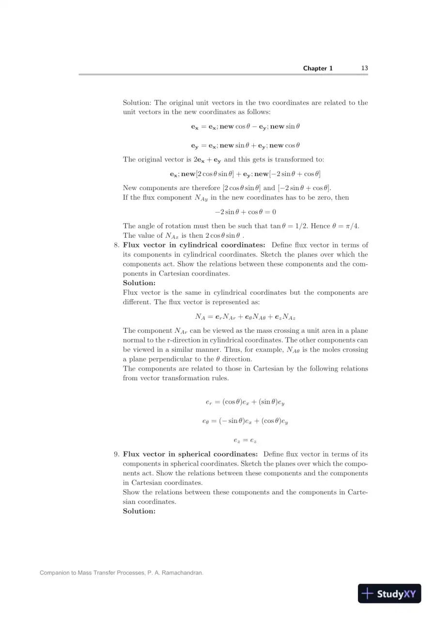Solution Manual for Mass Transfer Processes: Modeling, Computations, and Design, 1st Edition, page 13