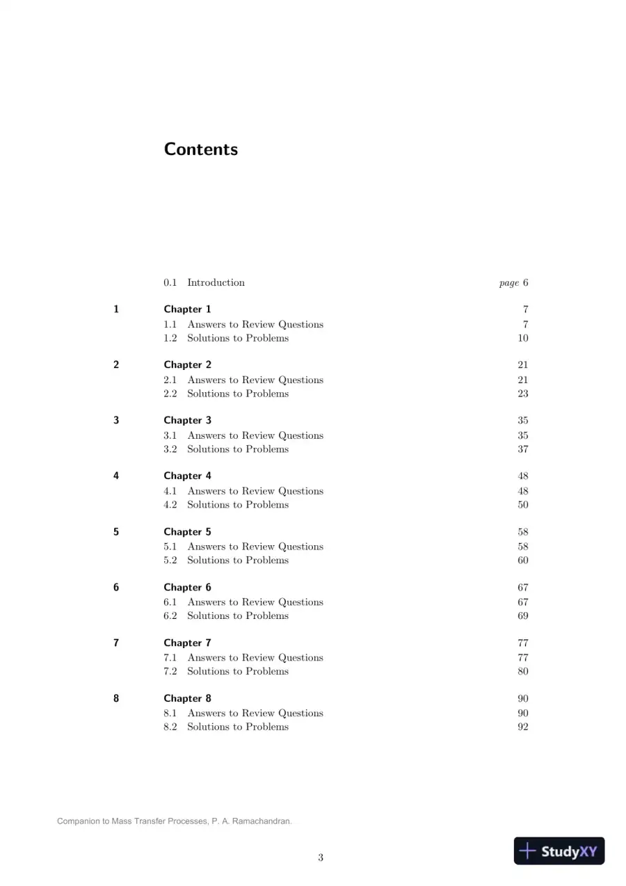 Solution Manual for Mass Transfer Processes: Modeling, Computations, and Design, 1st Edition, page 3