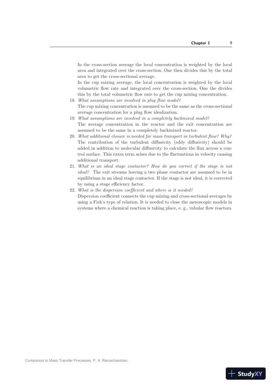 Solution Manual for Mass Transfer Processes: Modeling, Computations, and Design, 1st Edition, page 9