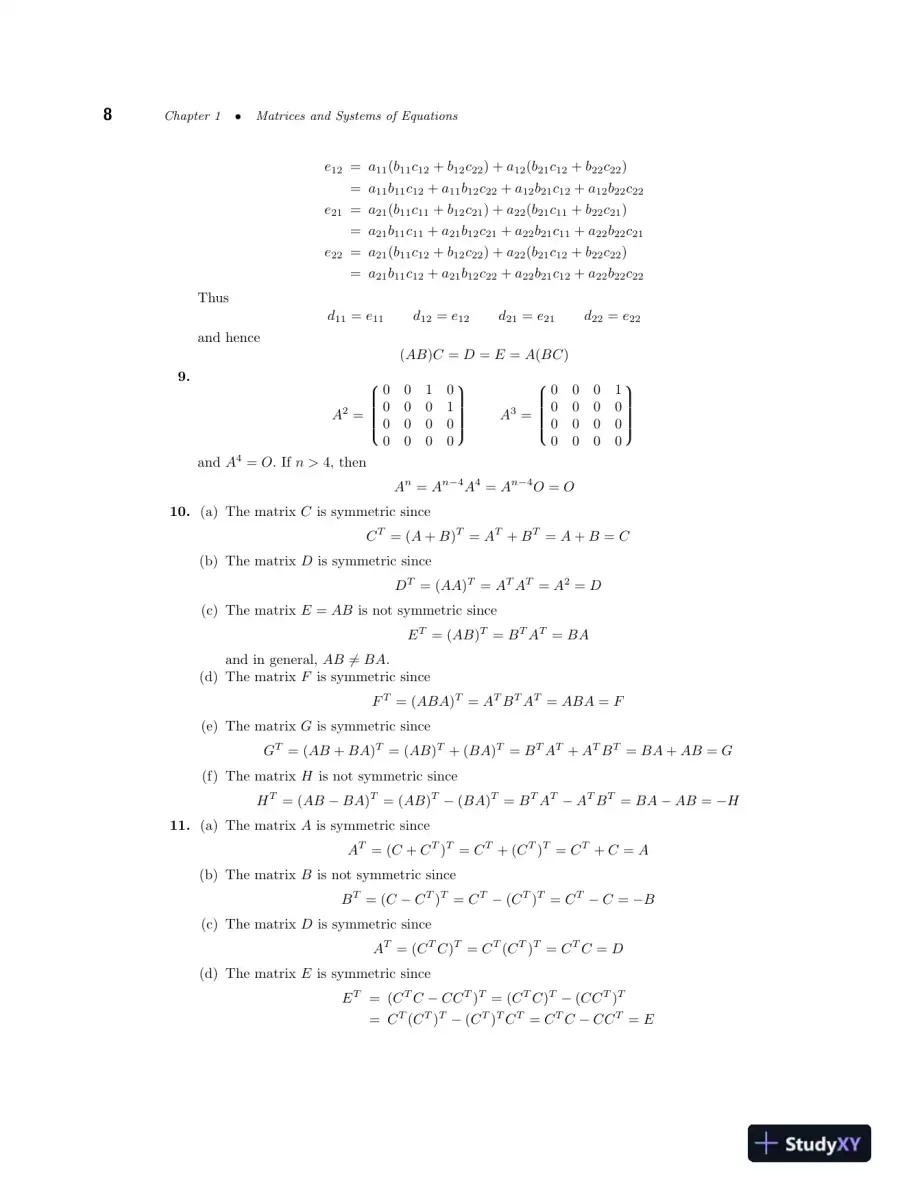 Solution Manual For Linear Algebra With Applications, 8th Edition, page 12