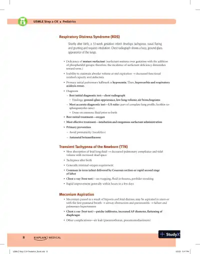 USMLE Step 2 CK Lecture Notes 2021: Pediatrics (2020) - Page 16 preview image