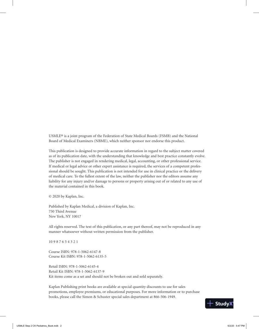 USMLE Step 2 CK Lecture Notes 2021: Pediatrics (2020), page 4