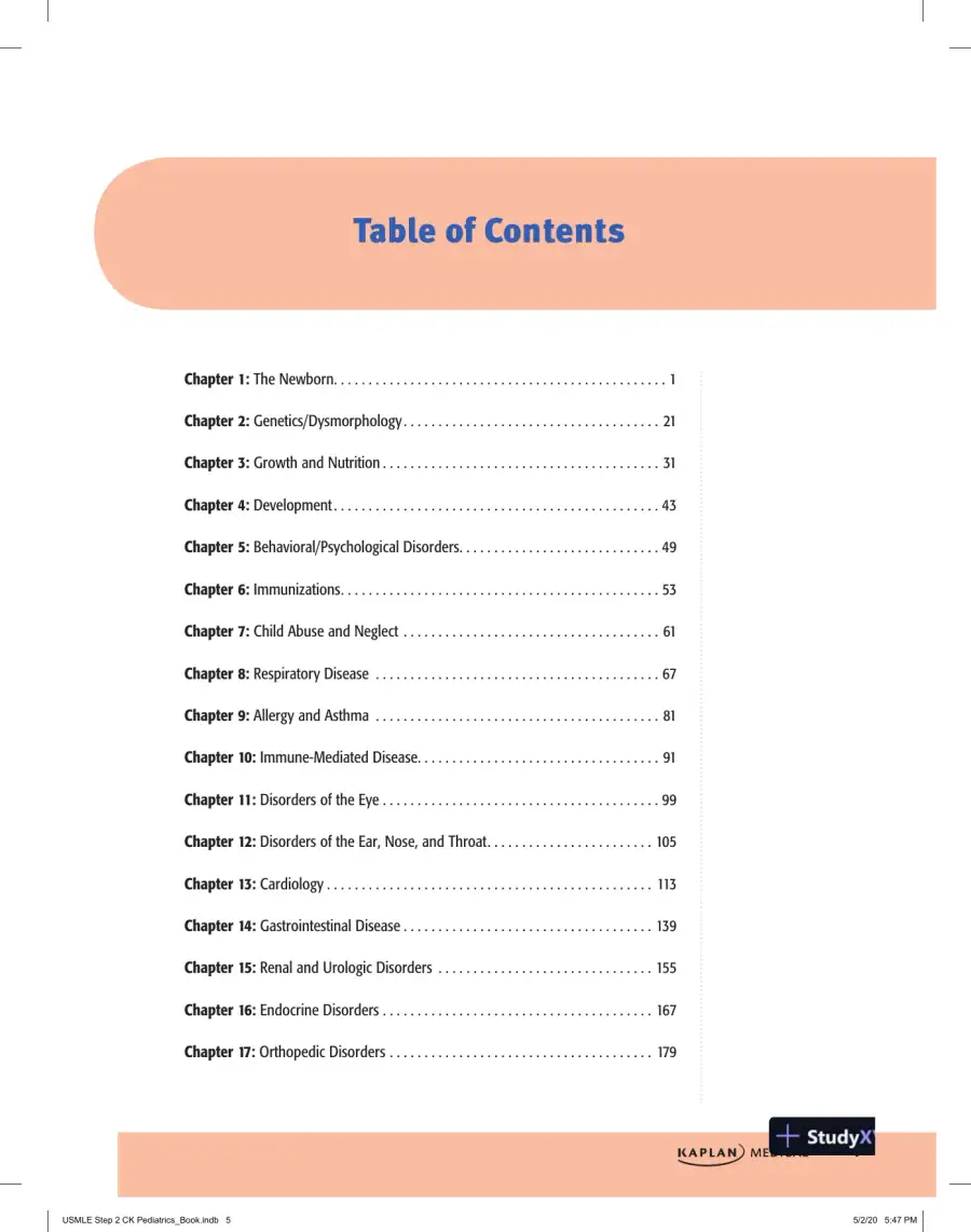 USMLE Step 2 CK Lecture Notes 2021: Pediatrics (2020), page 7