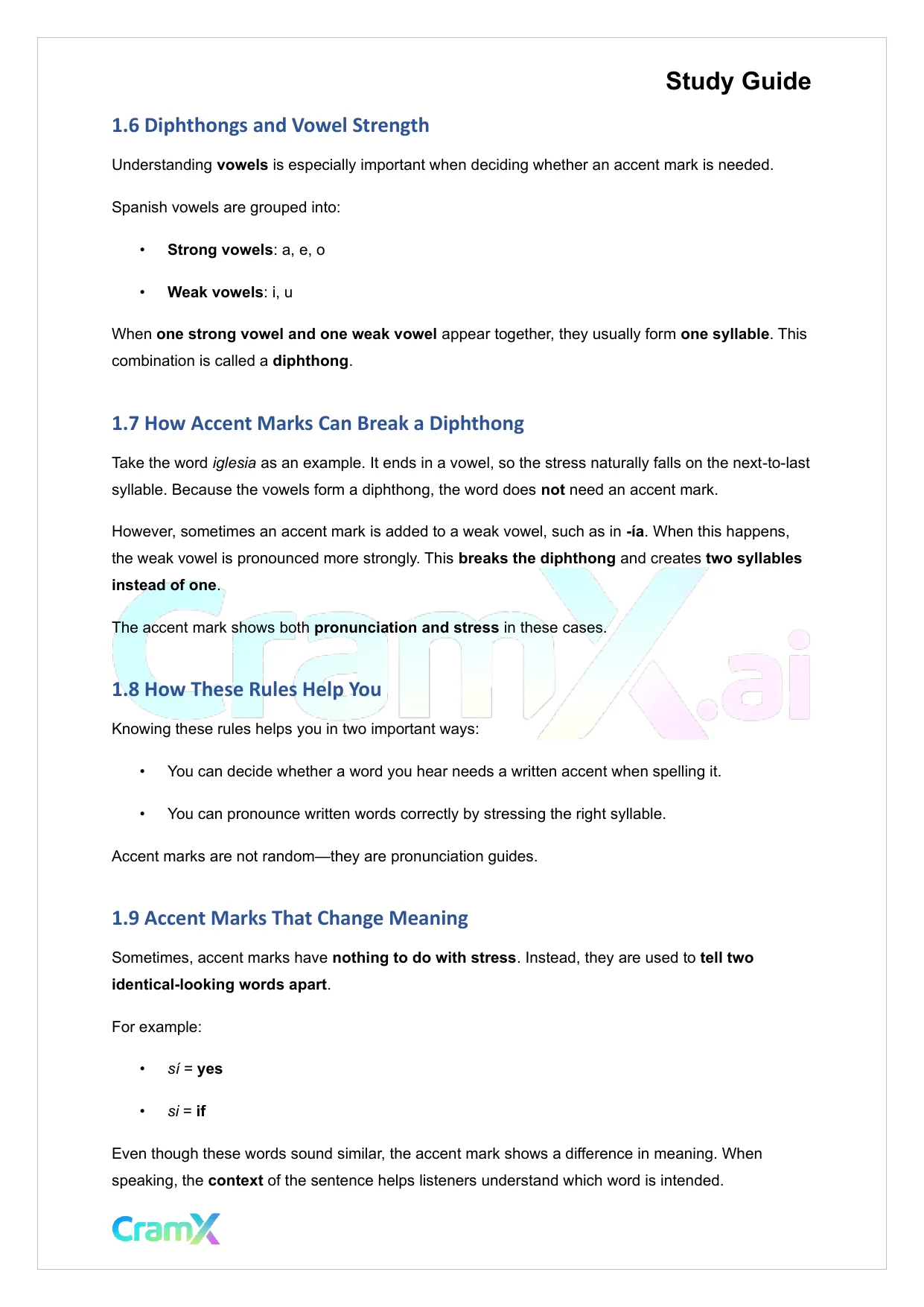 Spanish II - Spelling and Pronunciation - Page 3 preview image