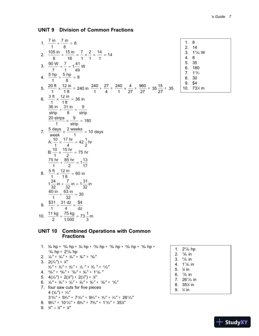 Solution Manual for Practical Problems in Mathematics for Electricians, 9th Edition, page 11