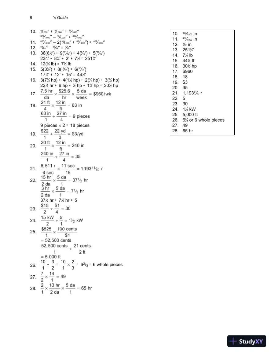 Solution Manual for Practical Problems in Mathematics for Electricians, 9th Edition, page 12