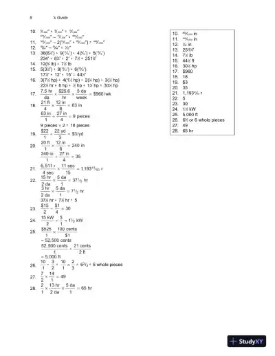 Solution Manual for Practical Problems in Mathematics for Electricians, 9th Edition - Page 12 preview image