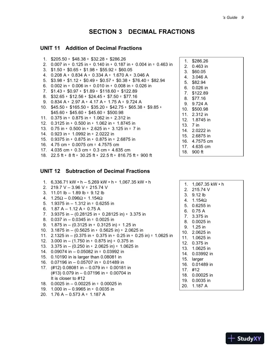 Solution Manual for Practical Problems in Mathematics for Electricians, 9th Edition, page 13