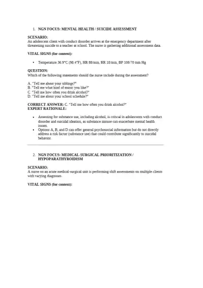 ATI RN Comprehensive Predictor 2025 with Critical - Page 1 preview image