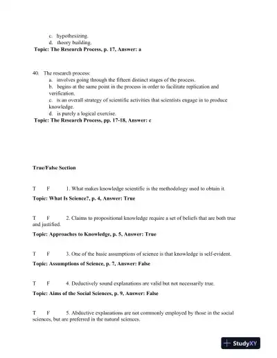 Research Methods in the Social Sciences Eighth Edition Test Bank - Page 10 preview image