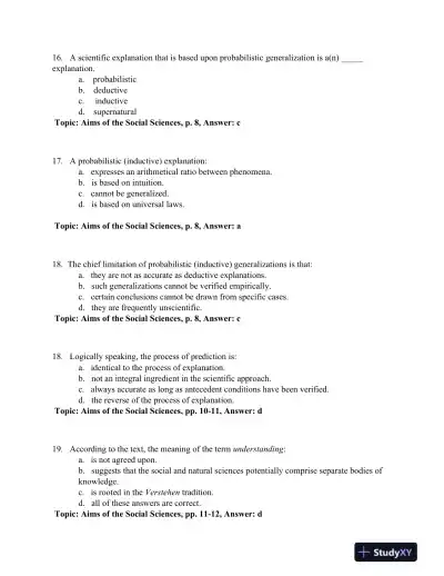 Research Methods in the Social Sciences Eighth Edition Test Bank - Page 5 preview image