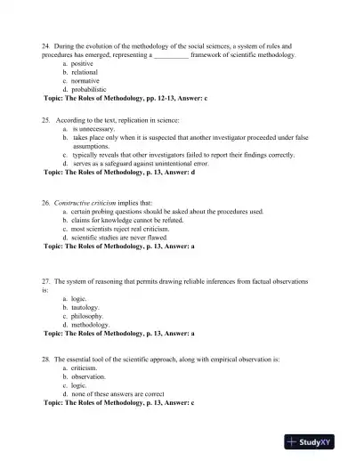 Research Methods in the Social Sciences Eighth Edition Test Bank - Page 7 preview image