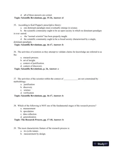 Research Methods in the Social Sciences Eighth Edition Test Bank - Page 9 preview image