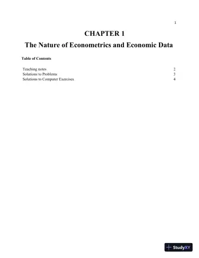 Solution Manual For Introductory Econometrics: A Modern Approach, 6th Edition - Page 1 preview image