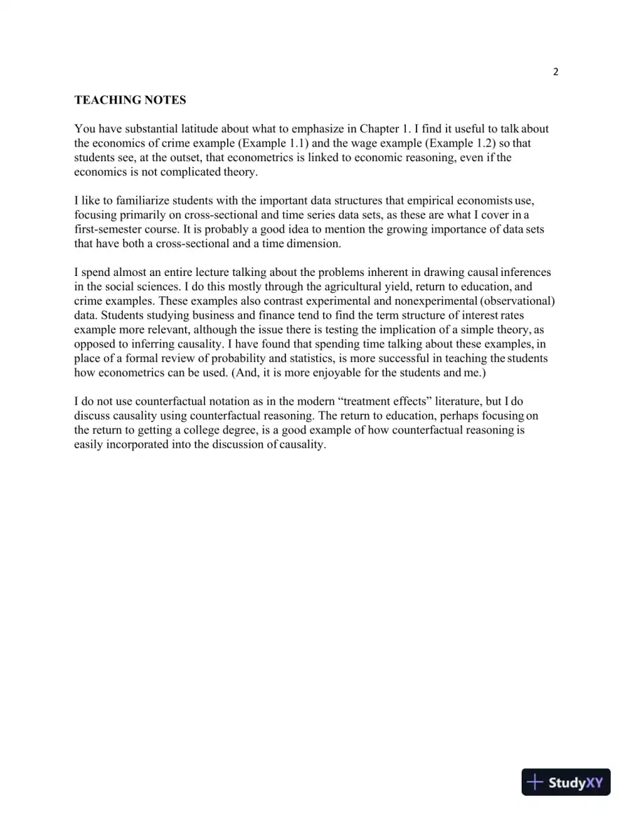 Solution Manual For Introductory Econometrics: A Modern Approach, 6th Edition, page 3