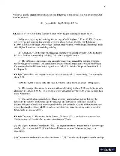 Solution Manual For Introductory Econometrics: A Modern Approach, 6th Edition - Page 7 preview image