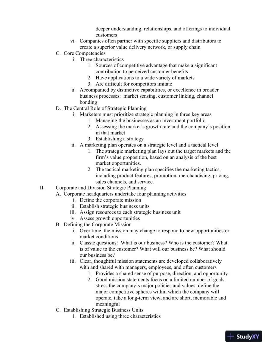 Class Notes for Framework for Marketing Management, 6th Edition, page 13