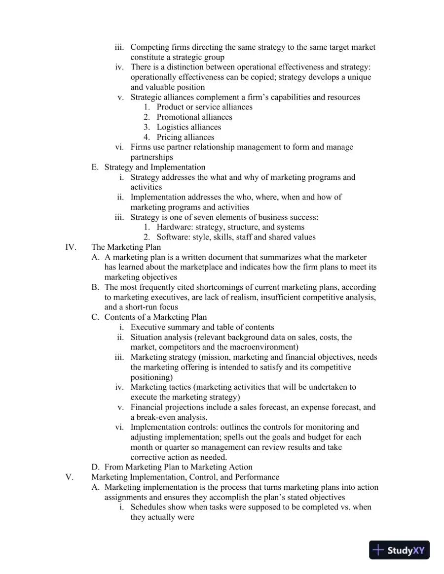 Class Notes for Framework for Marketing Management, 6th Edition, page 16