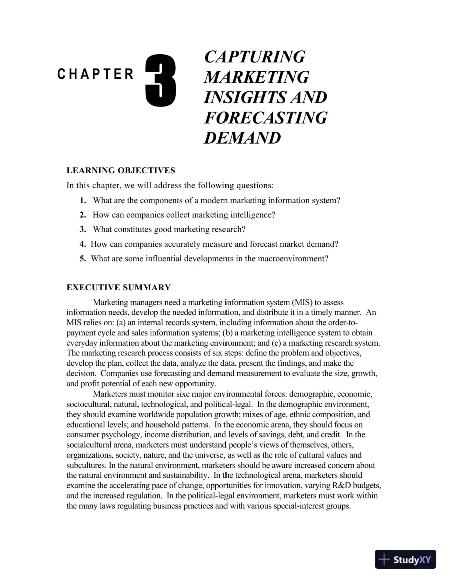 Class Notes for Framework for Marketing Management, 6th Edition, page 18
