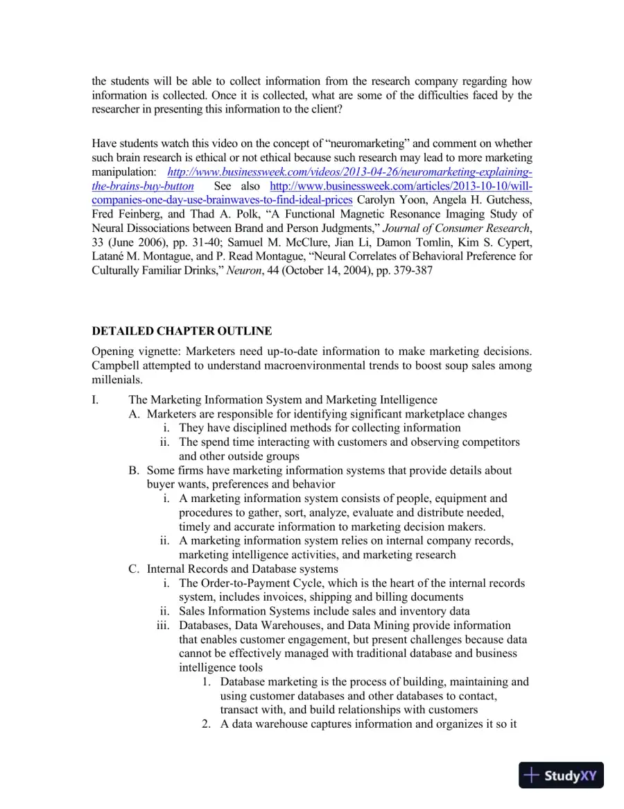 Class Notes for Framework for Marketing Management, 6th Edition, page 20