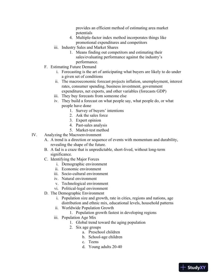 Class Notes for Framework for Marketing Management, 6th Edition, page 24