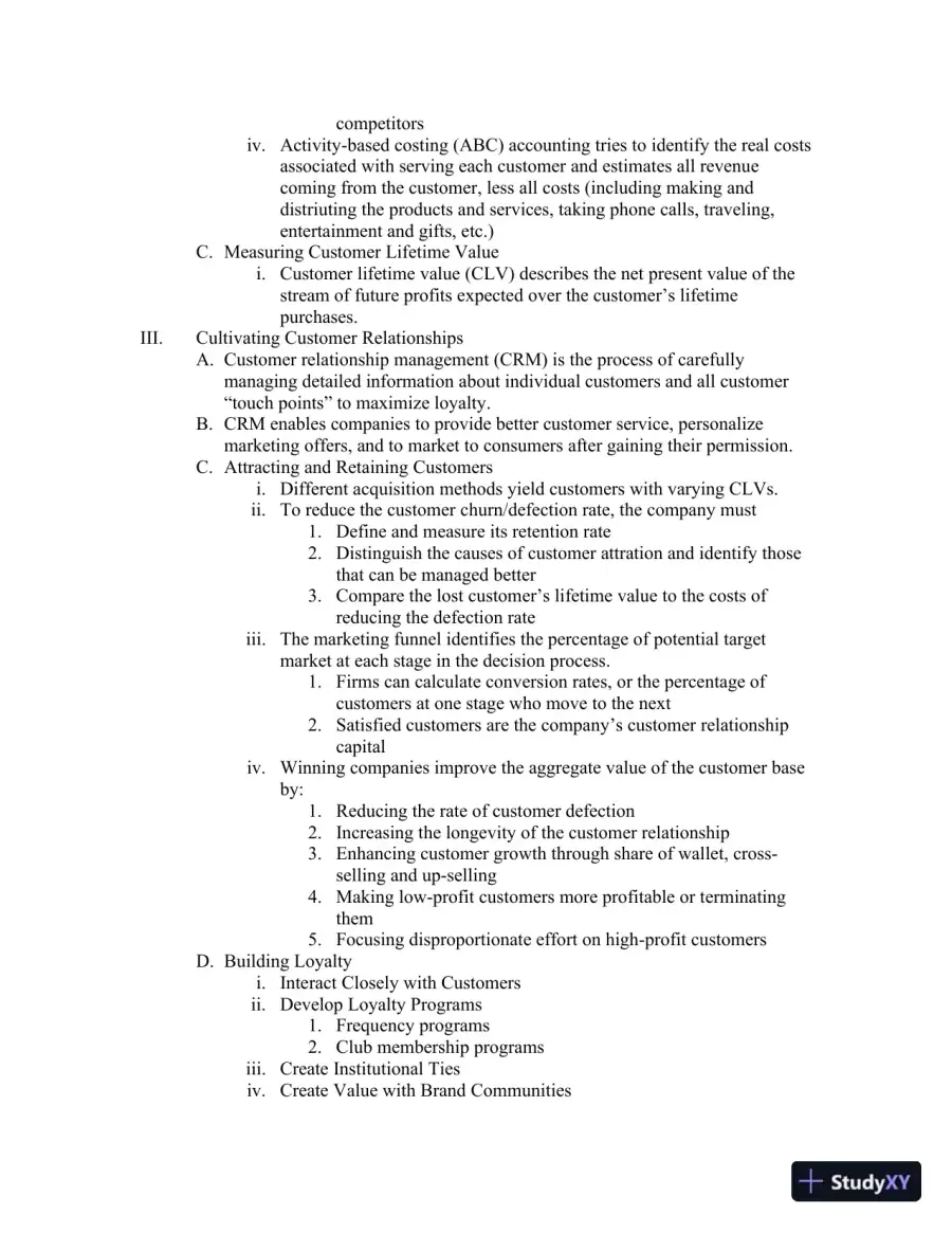 Class Notes for Framework for Marketing Management, 6th Edition, page 31