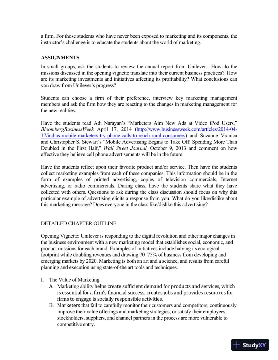 Class Notes for Framework for Marketing Management, 6th Edition, page 4