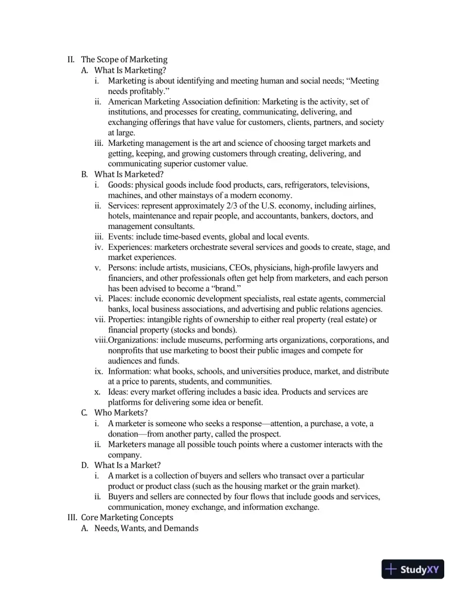 Class Notes for Framework for Marketing Management, 6th Edition, page 5
