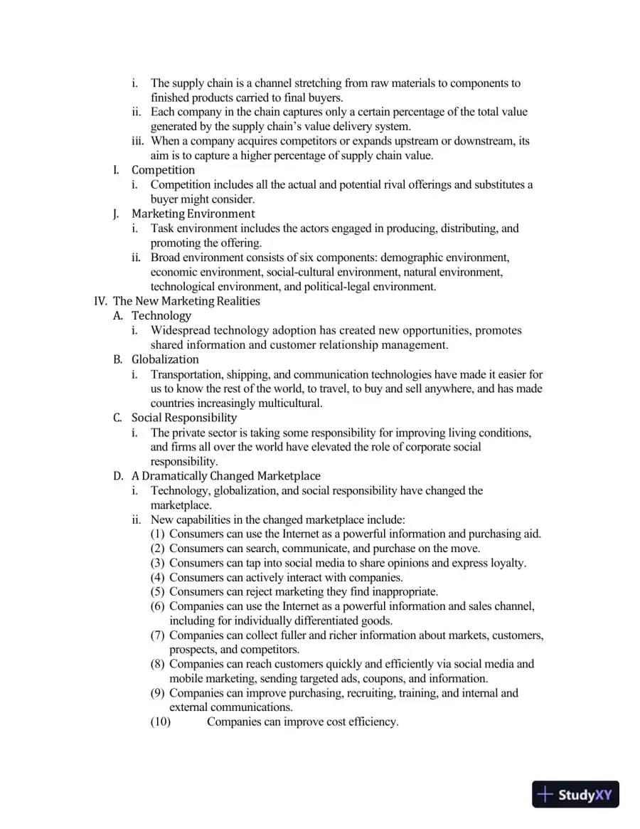 Class Notes for Framework for Marketing Management, 6th Edition, page 7