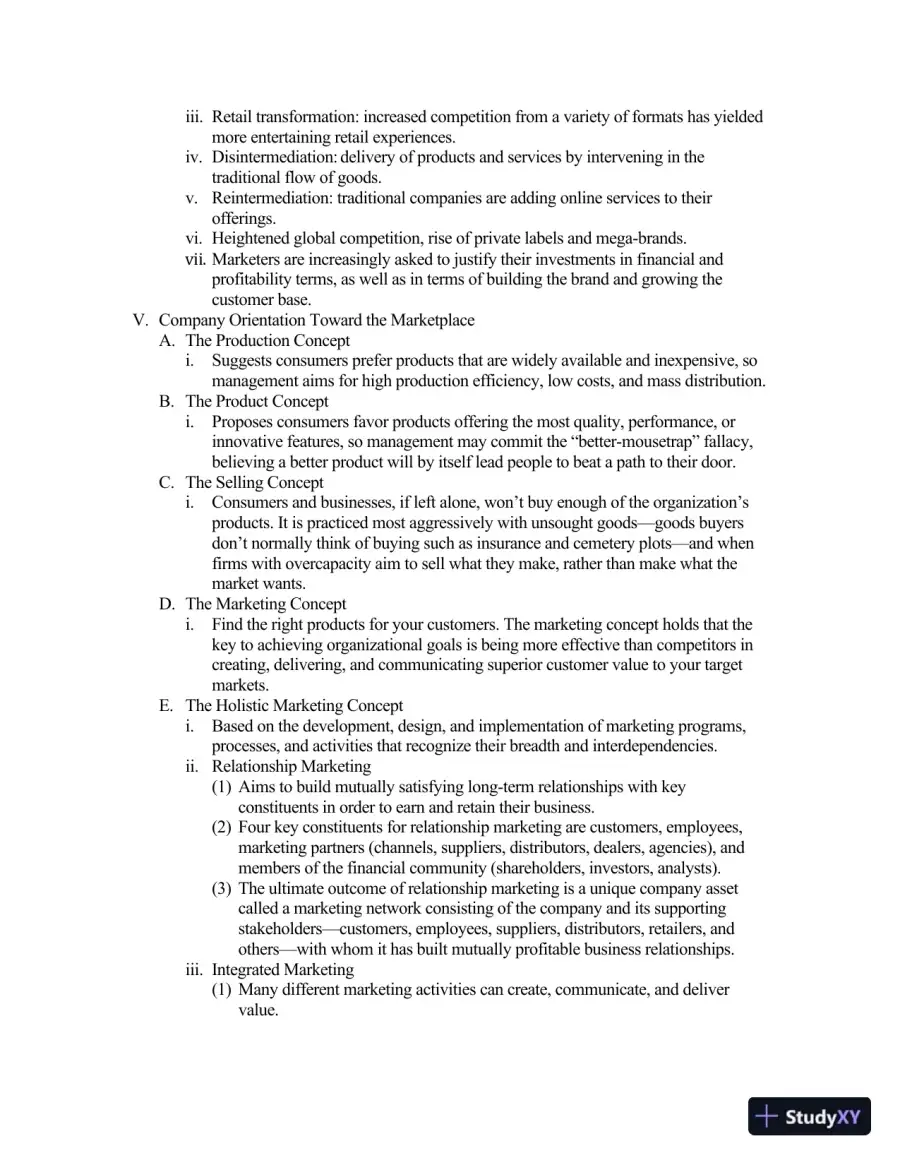 Class Notes for Framework for Marketing Management, 6th Edition, page 8