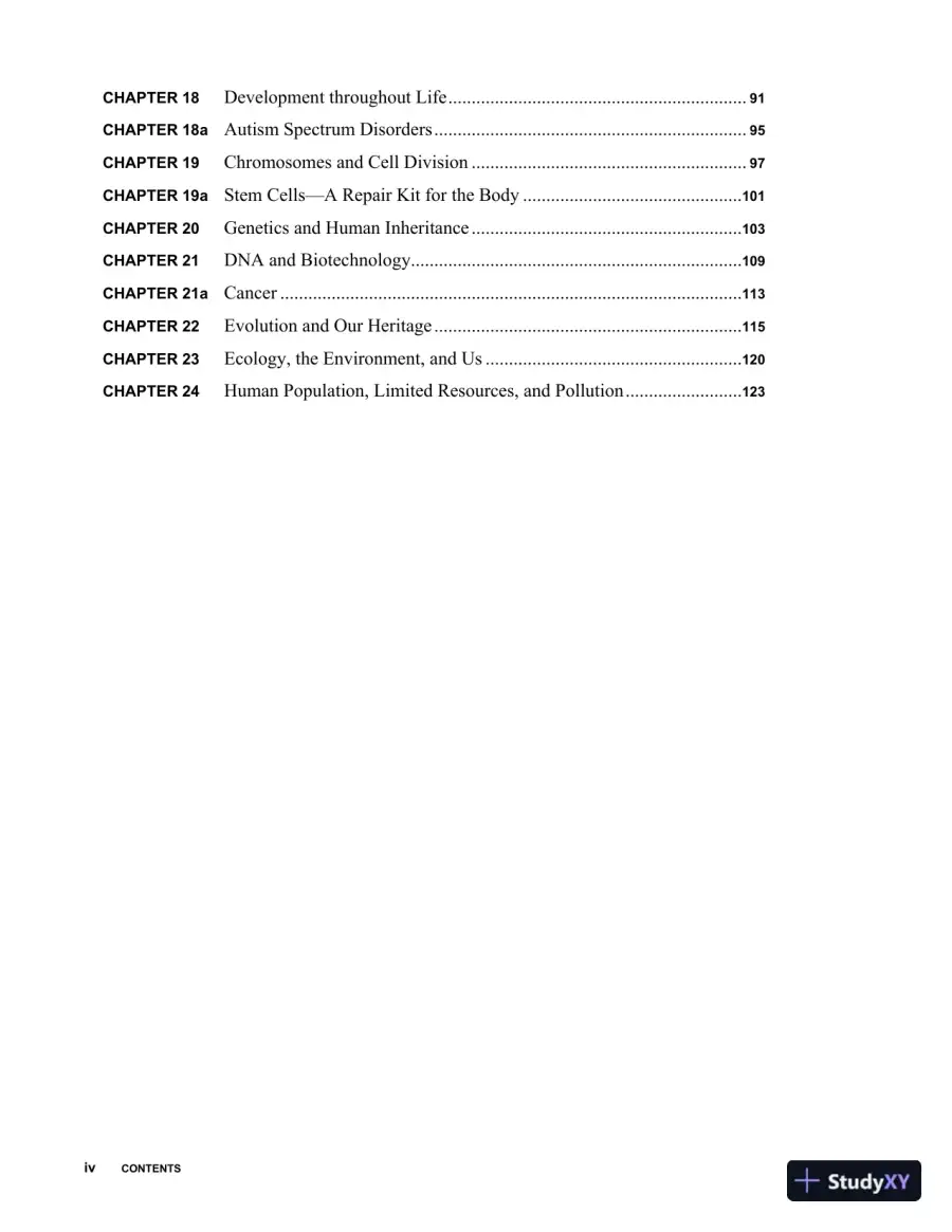 Revision Notes for Biology of Humans Concepts, Applications, and Issues, 6th Edition, page 4