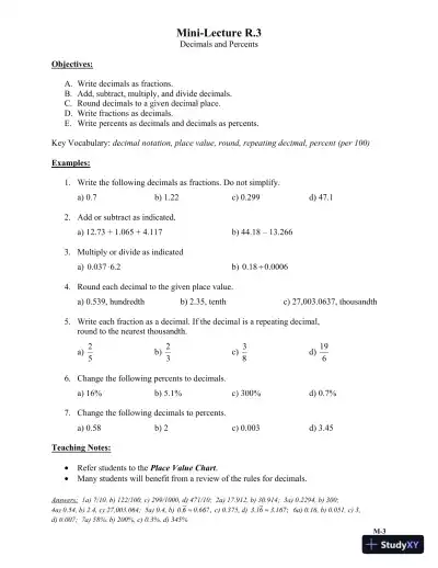 Solution Manual for Algebra: A Combined Approach, 6th Edition - Page 8 preview image