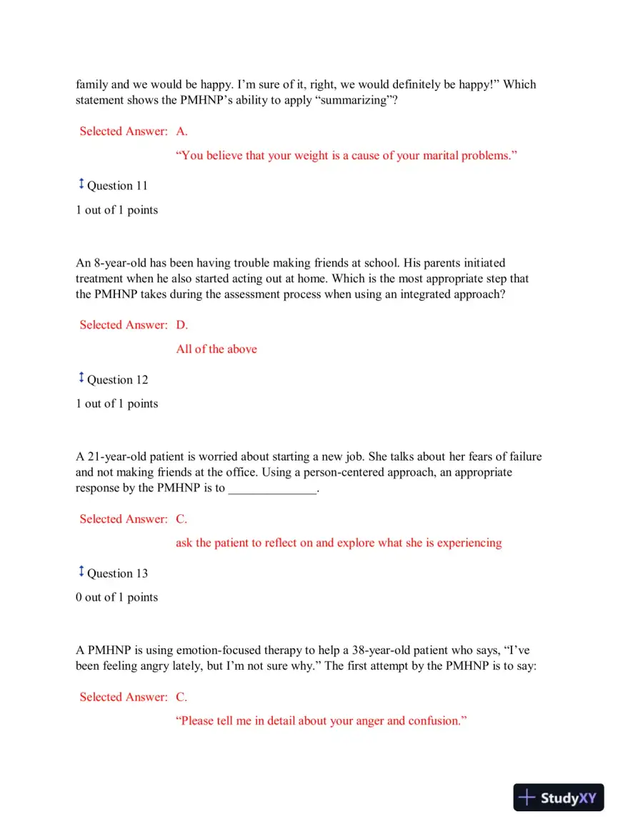 NURS6640 Mental Health Final Exam With Answers (75 Solved Questions), page 5