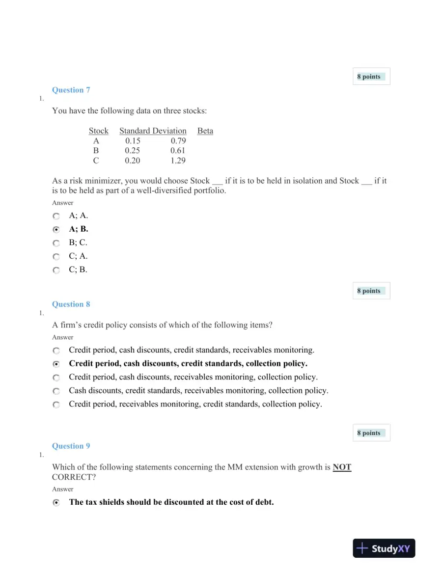 Financial Management and Risk Analysis: Examining the Fama-French Model, EOQ, and Pension Plans, page 4