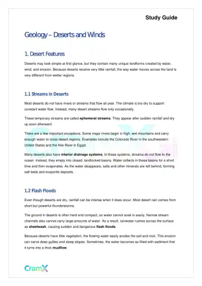Geology - Deserts and Winds - Page 1 preview image