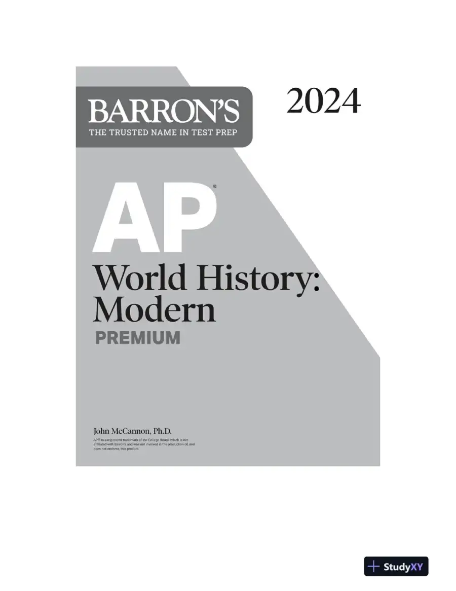 AP World History: Modern Premium, 2024: 5 Practice Tests + Comprehensive Review (2024), page 3