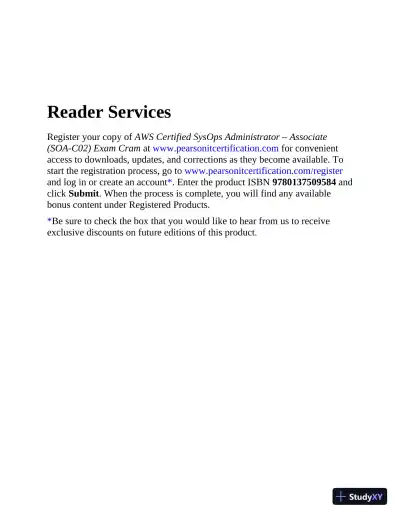 AWS Certified SysOps Administrator - Associate SOA-C02 Exam Cram (2022) - Page 29 preview image