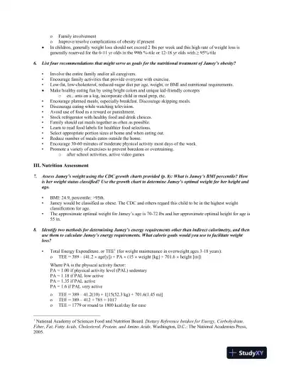 Medical Nutrition Therapy: A Case-Study Approach , 5th Edition Solution Manual - Page 4 preview image